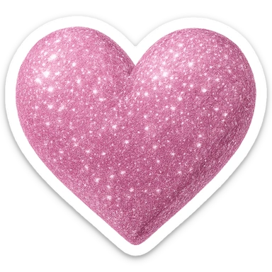 girly sparkling object, pink, shiny, glittery, no background sticker
