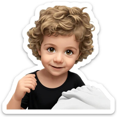 smiling girl in black shirt sticker