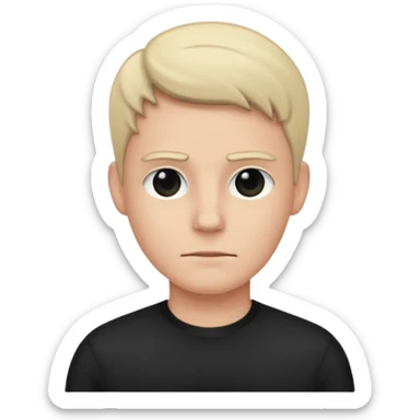 gil be white and be wering black sticker