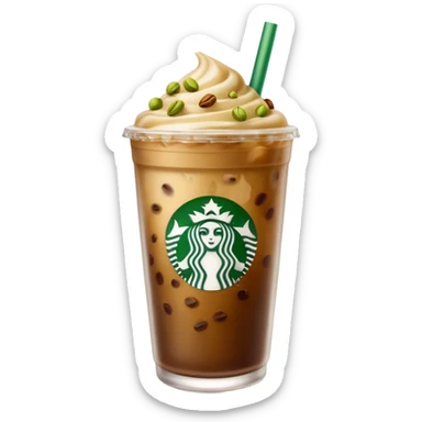 Starbucks Iced coffee with pistachio   sticker