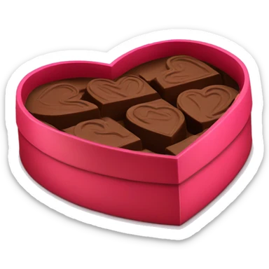 heart chocolate box sticker