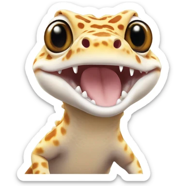 leopard gecko smiling sticker