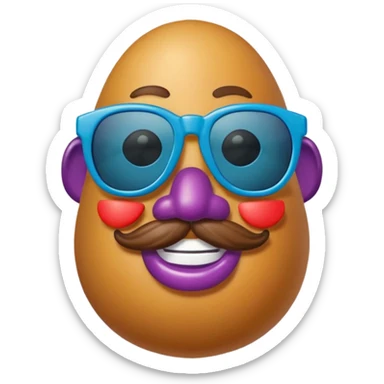potato head with sunglasses sticker