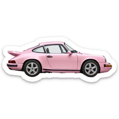 light pink porsche side view sticker
