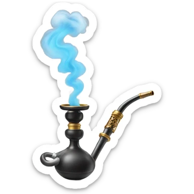 Hookah and smoke sticker