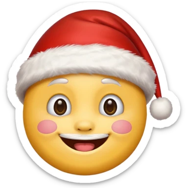 Cute christmas emoji sticker