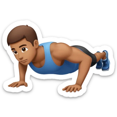 Push-ups  with generic charact sticker