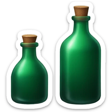 Dark green potion bottle sticker