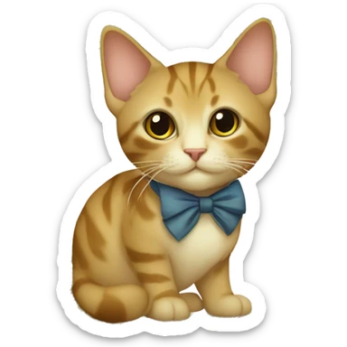 style dans un cadre art-nouveau complet qui fait le tour d'un chat mignon tour du chatrès travaillé sticker