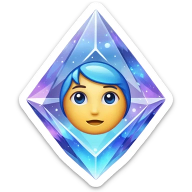 Galaxy within a crystal sticker