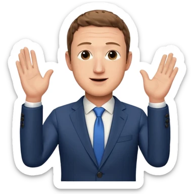 Mark Zuckerberg qui applaudit d un air mesquin  sticker