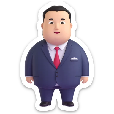 fat US official in a suit sticker