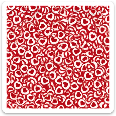 Red and white supreme logo sticker