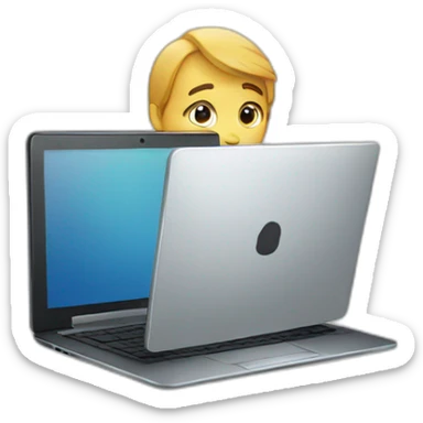 tecnico con una laptop sticker