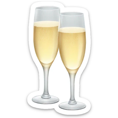 Champagne glasses sticker