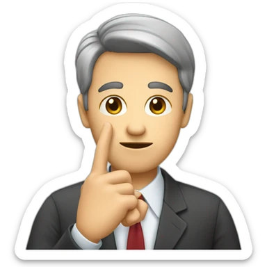 a office person doing pinched fingers italian gesture sticker