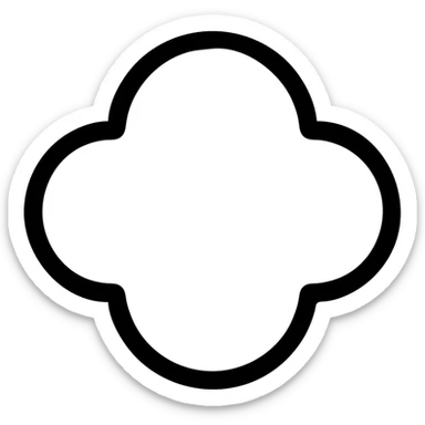 облако с 4 выступами sticker