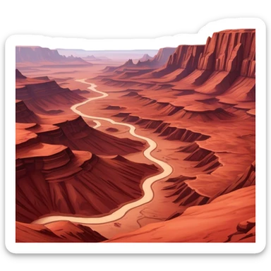 🔥 Cinematic Realistic Mars – A striking, high-resolution image of the Red Planet, sticker