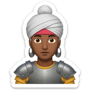 indian man with turban and body armor sticker
