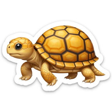 A young very small yellow tortoise sticker