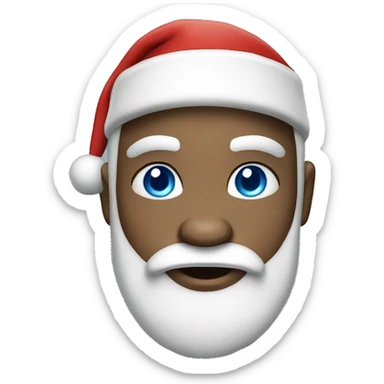 Light Skinned santa claus with blue eyes sticker