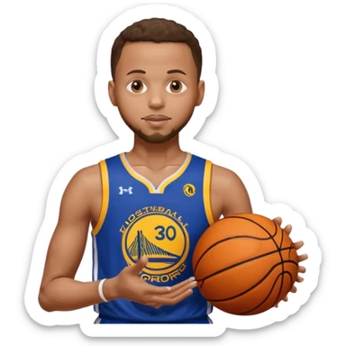 Steph curry with nails sticker
