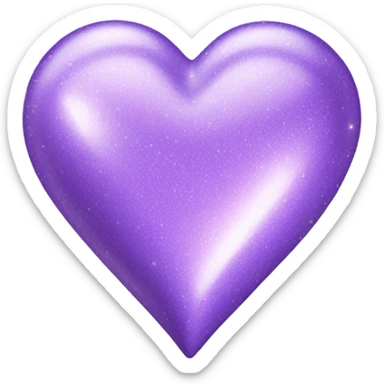 Sparkly lavender hearts sticker