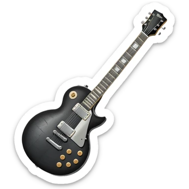 metal punk les paul guitar sticker