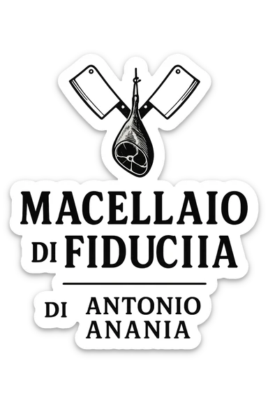 Macellaio chiamato "Macellaio di Fiducia di Antonio Ananìa" sticker