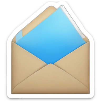 blue with white spikes envelope sticker