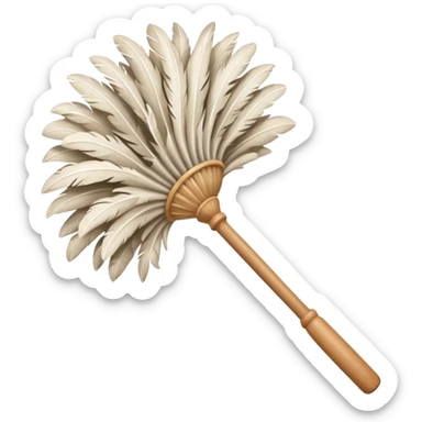 Feather duster sticker