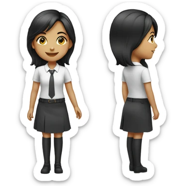 A young girl,Wear professional attire，Welcome gestures sticker