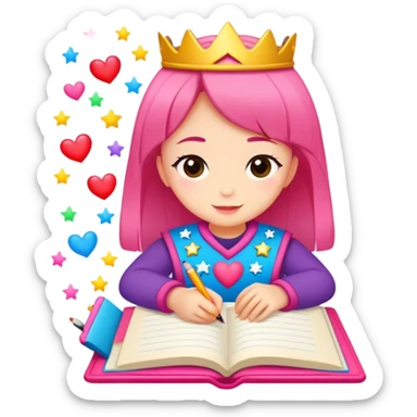 Let's write pek iyi in the middle and decorate the edges with hearts and stars. sticker