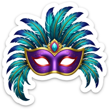 carnival mask sticker