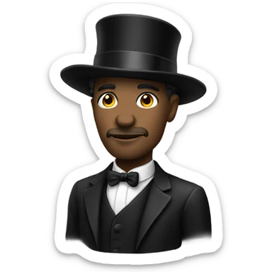 Pimp with a top hat sticker