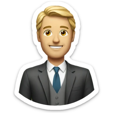 a man with villa in the background sticker