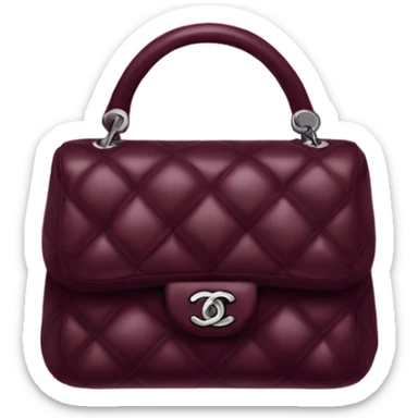 dark Burgundy Chanel bag sticker