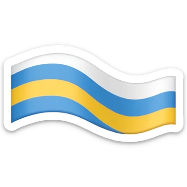 wavy Crimean Tatar flag, emoji style sticker