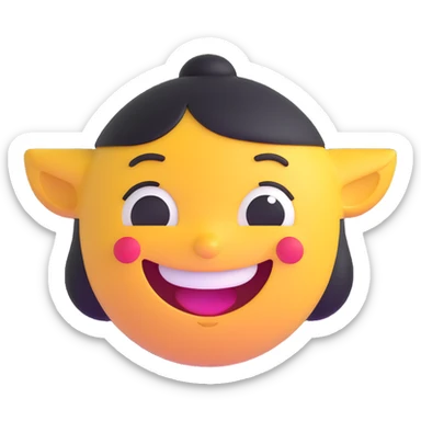 cheerful expression sticker