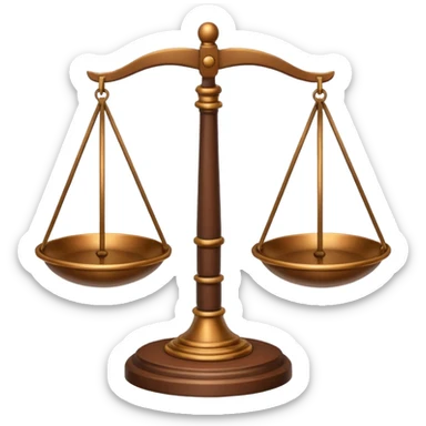 Make a scale in law school emoji symbol in color brown ⚖️ this one sticker