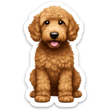 Little brown golden doodle  sticker