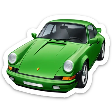 green porsche 911 sticker