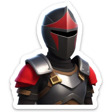 Fortnite black knight male open visor sticker