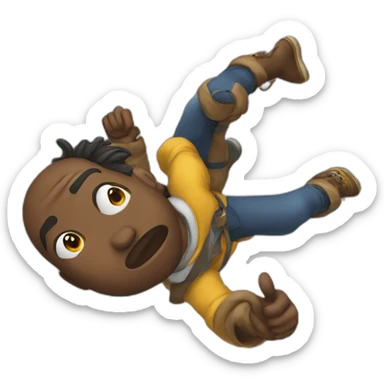 A falling sucka sticker