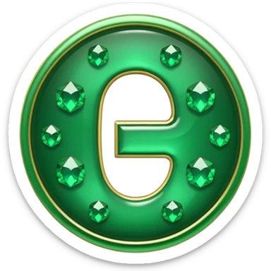 Create a custom emoji badge featuring a stylized, glossy letter “S”. Theme it according to the Emerald rank from League of Legends. Use deep green gemstones, bright emerald glows, and polished metallic framing. Luxurious and clean.
] sticker