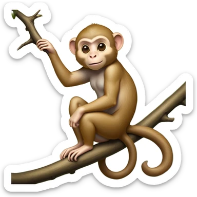 cinematic-Macaques-realistic-full-body-sitting-emoji,-slim-agile-frame-poised-on-a-branch,-long-tail-curled-slightly,-head-tilted-dramatically,-bright-playful-eyes-exuding-mischief,-simplified-yet-realistic-focused-features,-highly-detailed,-glowing-with-an-almost-sarcastic-glow
 sticker