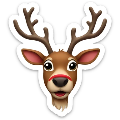 rudolf red nose reindeer  sticker