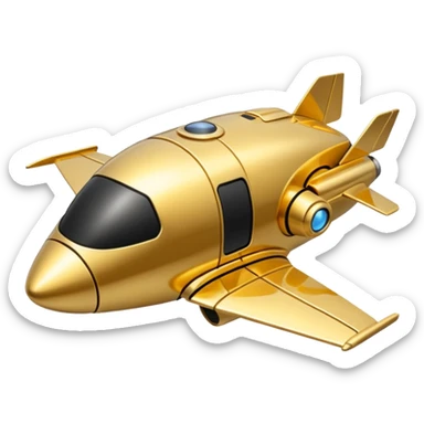 thin gold spacecraft sticker