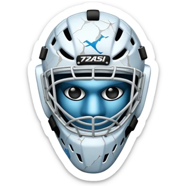 Goalkeeper mask of ice hockey  sticker