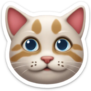 un gatito tirando corazones sticker